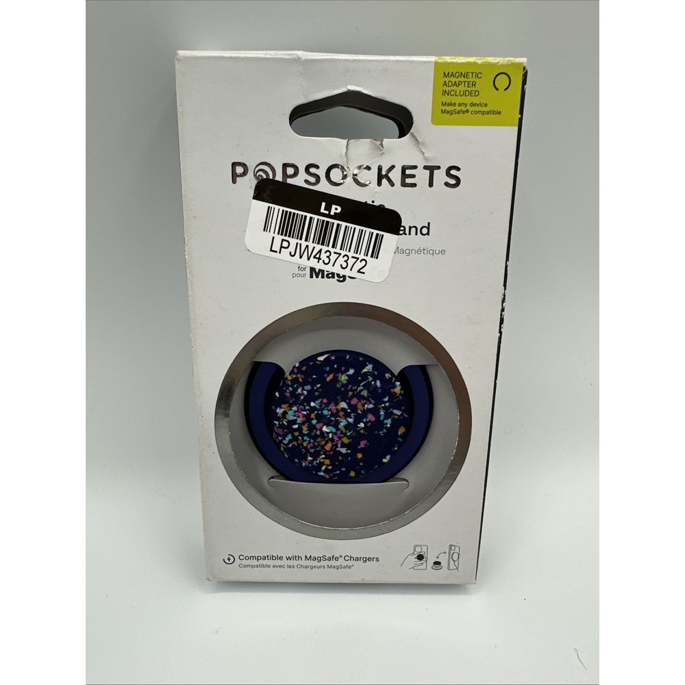 PopSockets Magnetic Phone Grip Stand‎ w/ MagSafe Ring Included - Navy Confetti